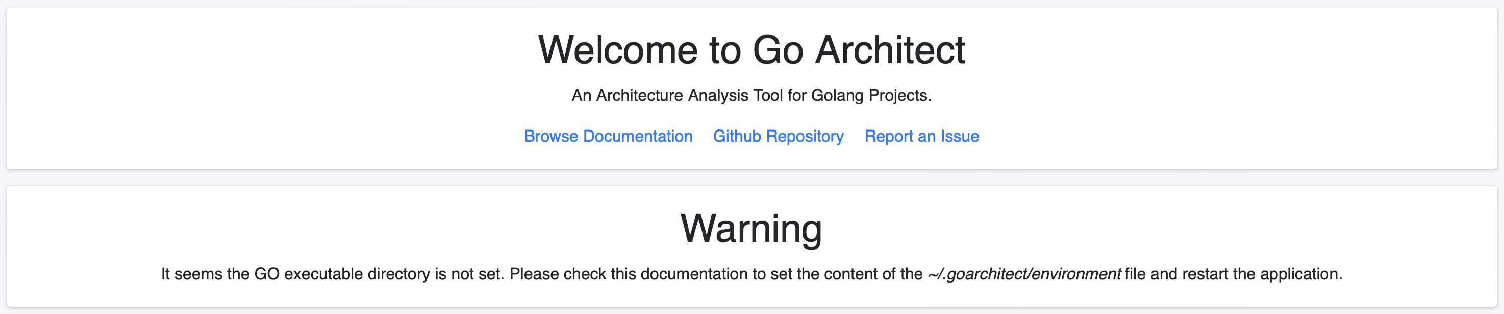 Go-Architect cannot load Go